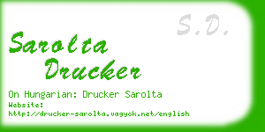 sarolta drucker business card